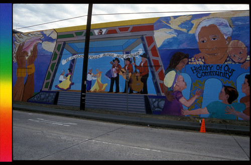 Kelco Historical Community Mural (in progress, detail)