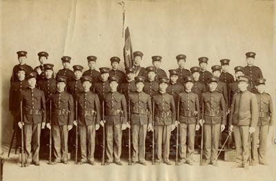 Studio photograph of Chinese Imperial Army soldiers