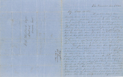 Letter from Augustin Hibbard to William Hibbard 1855 Nov. 3