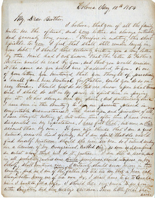 Letter from Augustin Hibbard to [William Hibbard] 1854 Jan. 12