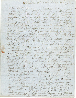 Letter from C. G. Ellis to Austin W. Ellis [Son], 1850 Oct. 20