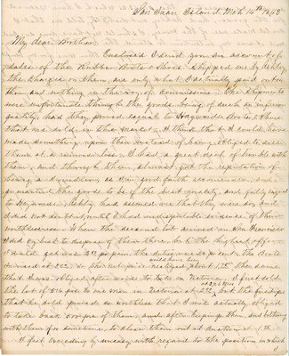 Letter from Augustin Hibbard to [William Hibbard] 1863 March 14