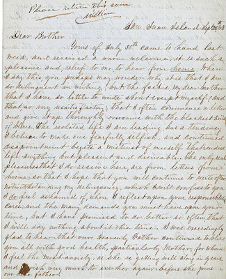 Letter from Augustin Hibbard to Brother [William Hibbard], 1863 Sept. 25