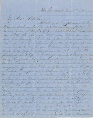 Letter from Augustin Hibbard to [William Hibbard] 1855 Nov. 20