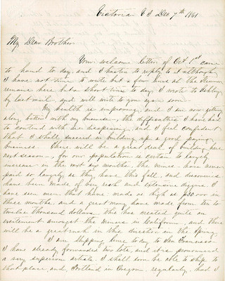 Letter from Augustin Hibbard to [William Hibbard] 1861 Dec. 7