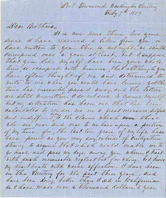 Letter from Augustin Hibbard to [Ashley & William Hibbard] Feb. 7