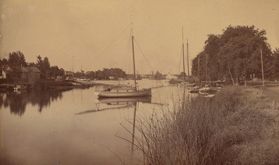 Stockton - Harbors - 1890s: McLeod lake with sailboats