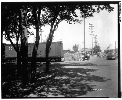 Railroads Freight- Stockton: Assorted photos of railroad track, freight cars, tank cars and freight yards