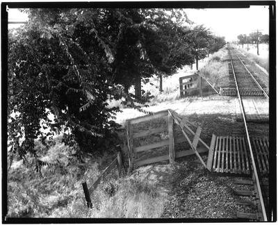 Railroads-Stockton: Assorted views of railroad depots, rights of ways, cars, roundhouses