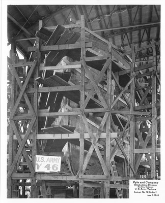 Shipbuilding-Stockton-Kyle and Company-U.S. Army Tanker Y46 under ...