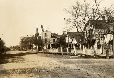 Stockton - Streets - 1850s - 1870s: San Joaquin St. looking north from Washington St