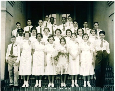 Stockton - Schools: Fair Oaks: Fair Oaks students January 1938