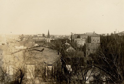 Stockton - Views - 1880 - 1900: Overview of buildings, central