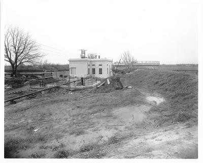 Sewage Disposal- Stockton- Sewege disposal plant [Orignal North Treatment Plant, Built 1918, In 1979 called Smith Canal Pumping Plant, Frank V. Mayo Architect, Haviland + Tibbets, Consulting Engineers]