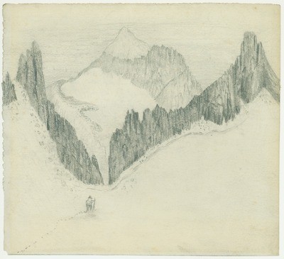 Sierra Nevada - Mountains - John Muir Ascending Glacier Toward the Matterhorn