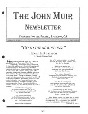 The John Muir Newsletter, Winter 2002/2003