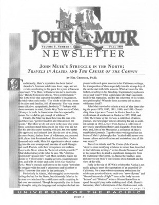 The John Muir Newsletter, Fall 1999