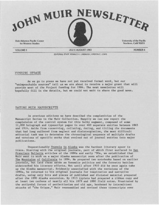 John Muir Newsletter, July/August 1983