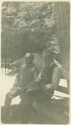 Henry L. Pittock and John Muir at Happy Isles in Yosemite National Park