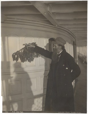 John Muir aboard Harriman Ship probably near Seattle, Washington