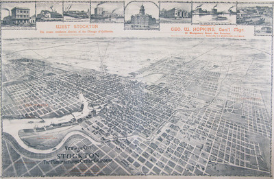 View of the City of Stockton, The Manufacturing City of Stockton