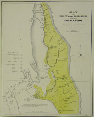 Map of the Valley of the Sacramento Including the Gold Region