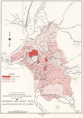 Sacramento - San Joaquin Delta Location & Rating of Levees (plate 1)