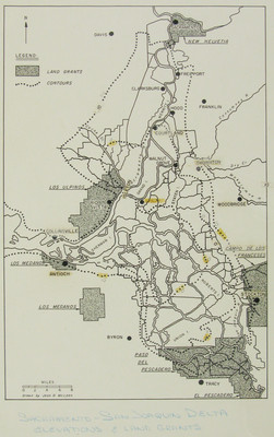 Sacramento-San Joaquin Delta - Elevations and land Grants