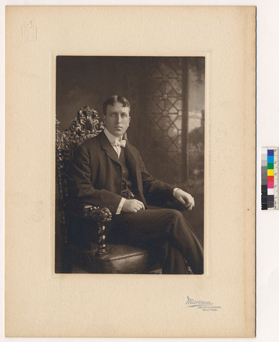 Portrait of William Randolph Hearst, Sr. seated in an ornate chair