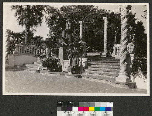 Egyptian statues at Hearst Castle