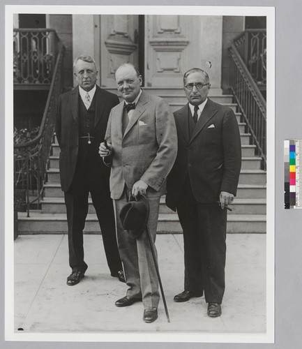 William Randolph Hearst, Sr., Winston Churchill and Louis B. Mayer