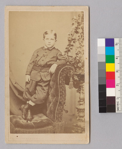 Carte de visite portrait of William Randolph Hearst Sr. as a child