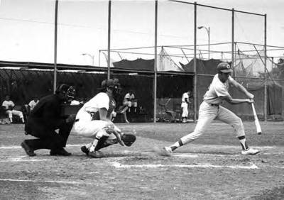 Chapman College baseball player at bat