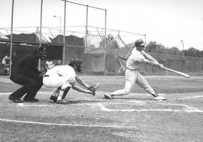 Chapman College baseball player at bat