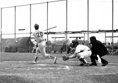 Chapman College baseball player at bat