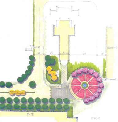 Architectural drawing for Beckman Hall