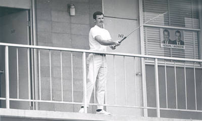 Balcony, Davis Community Center and Apartments, Chapman College, Orange, California