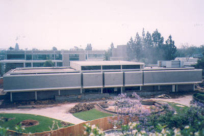 Demolition of the Thurmond Clarke Memorial Library, Chapman College, Orange, California, 2003