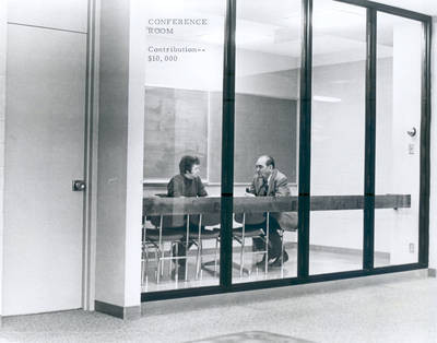 Conference room in the Thurmond Clarke Memorial Library, Chapman College, Orange, California