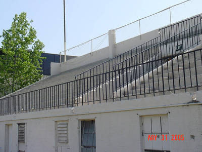 Bleachers in old Chapman Stadium, Chapman University, Orange, California