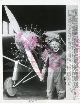 Charles A. Lindbergh with "The Spirit of St. Louis"