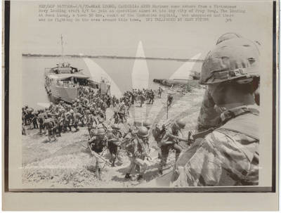 ARVN Marines Come Ashore in Cambodia