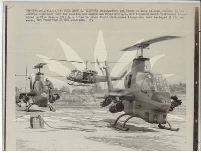 Helicopters at Outpost near Laos and Cambodia