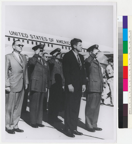 Arrival of President Kennedy at Castle Air Force Base for dedication of San Luis Dam