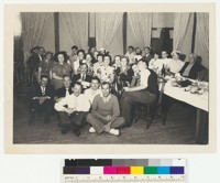 Edmund G. Brown and Bernice Brown at a dinner party