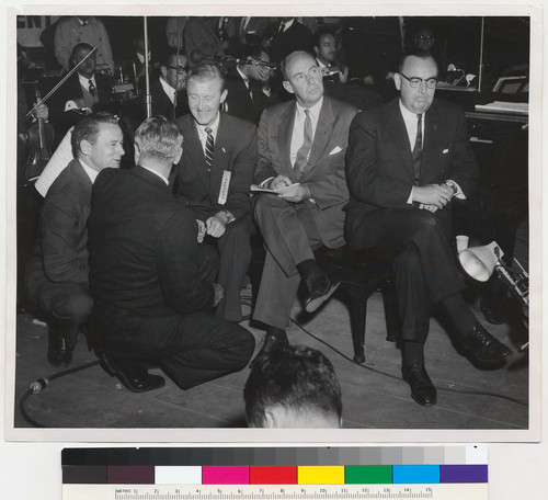 Edmund G. Brown, Adlai Stevenson, Richard Richards, Paul Ziffren and Clair Engle