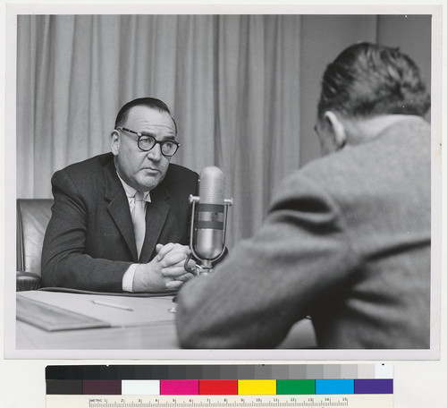 Edmund G. Brown being interviewed on “As We See It” radio program