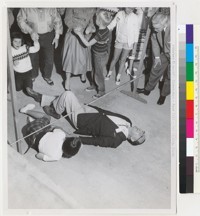 Edmund G. Brown limbo dancing at Attorney General's Convention, Sun Valley, Idaho