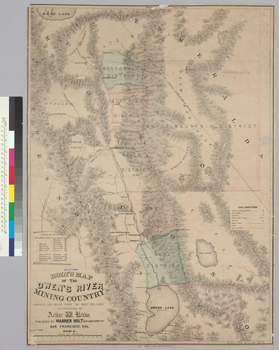 Holt's map of the Owen's River mining country / compiled and drawn from the most reliable information by Arthur W. Keddie