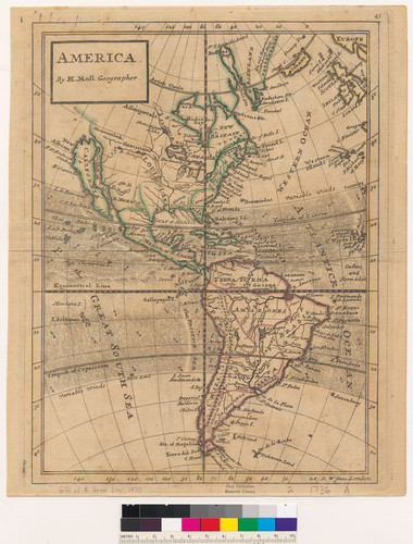 America by H. Moll Geographer